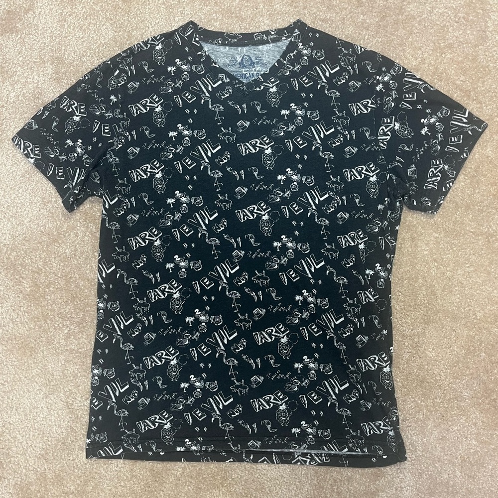 American Rag V-Neck Dare Devil Graphic Tee